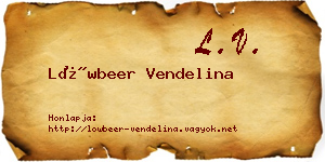 Löwbeer Vendelina névjegykártya